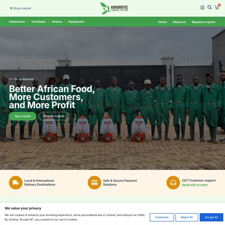 Agrobiotic Farming website
