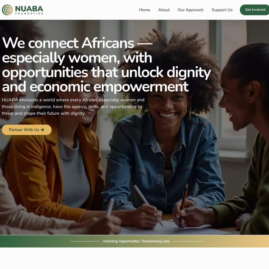 NUABA Foundation website